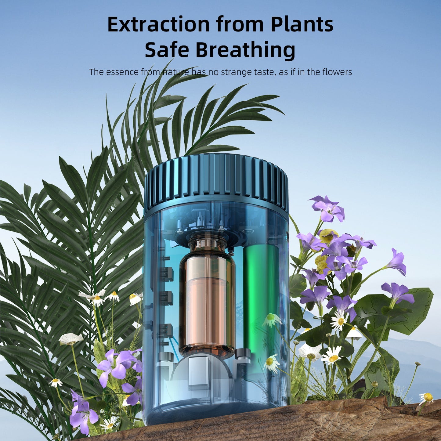 Vyvylabs Car Cup Holder Romance Air Freshener - Blue