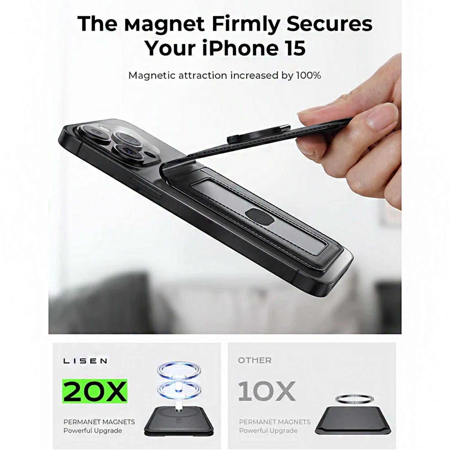 Lisen Magsafe Wallet Card Holder