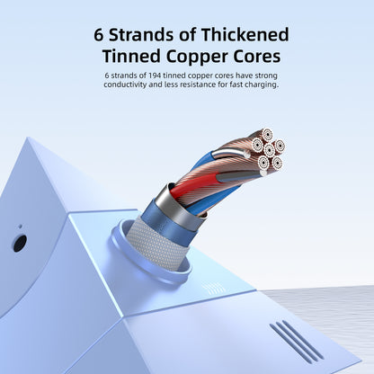 Vyvylabs Prime Series 3 in1 Fast Charging Cable USB to 2C+L 100W 1.5M White