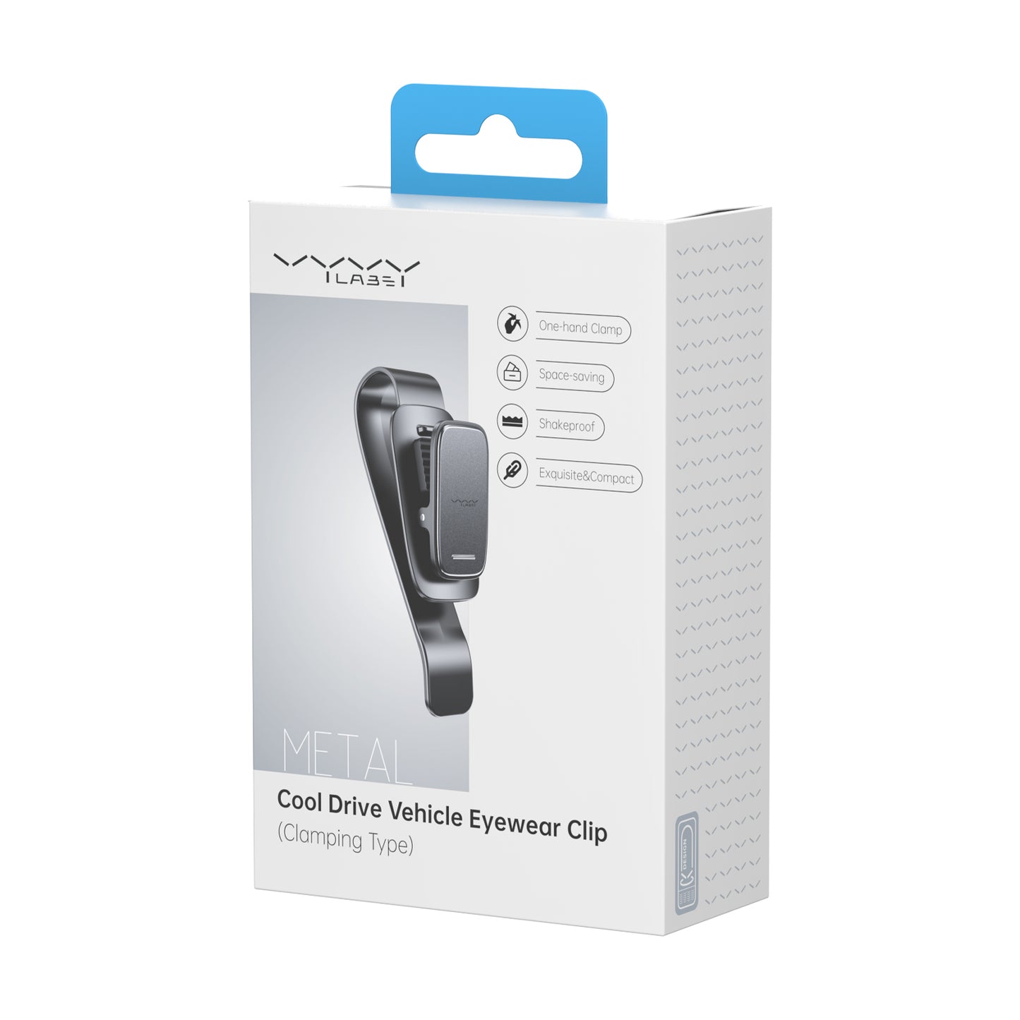 Vyvylabs Cool Drive Vehicle Eyewear Clip (Clamping Type ) - Black