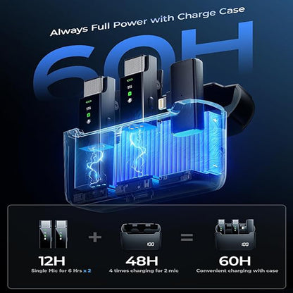 LISEN Wireless Lavalier Microphone with Noise Cancellation