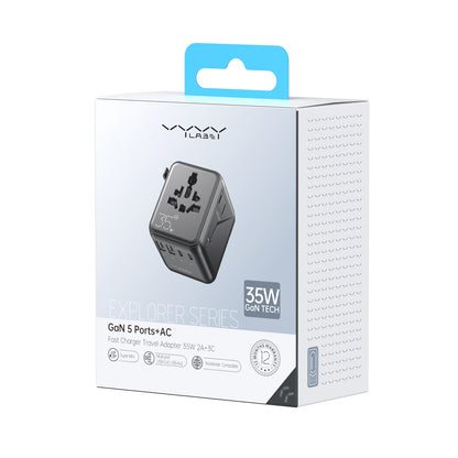 Explorer Series 5 Ports + AC Fast Charger Travel Adapter 35W