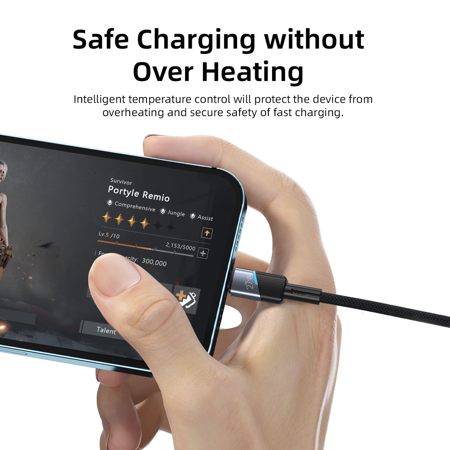 Vyvylabs Superb Series Fast Charging Cable Type-C to Lightning 27W 1M