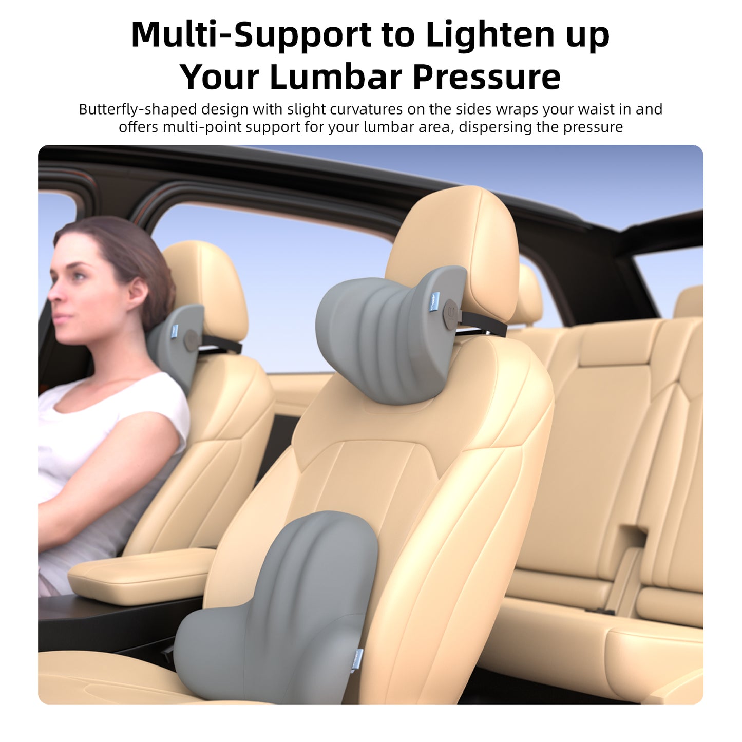 Vyvylabs Drive Ease Series Quick-drying Lumbar Pillow