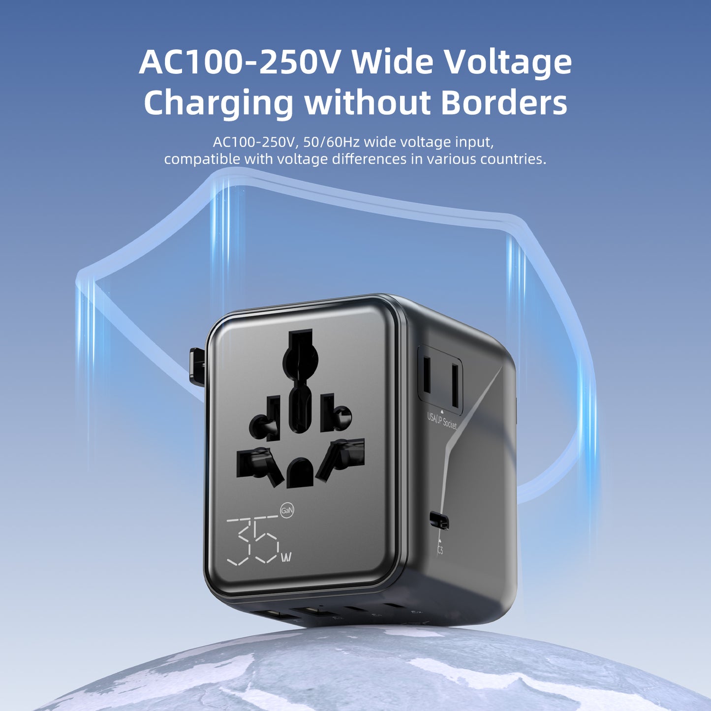 Explorer Series 5 Ports + AC Fast Charger Travel Adapter 35W