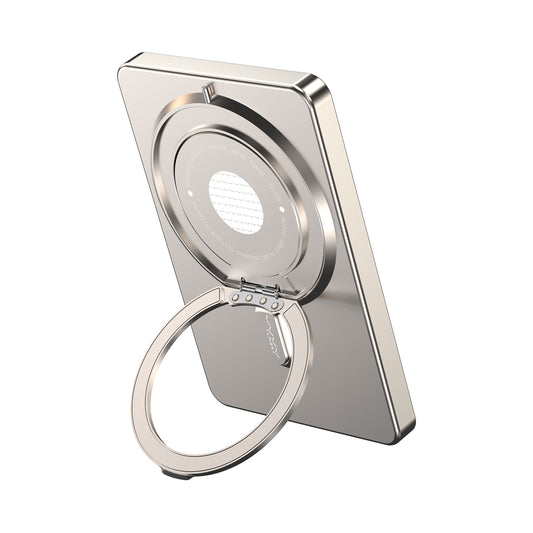 Super Mini Metal Magnetic Wireless Charger Power Bank 5000mAh 20W With Stand - Beige