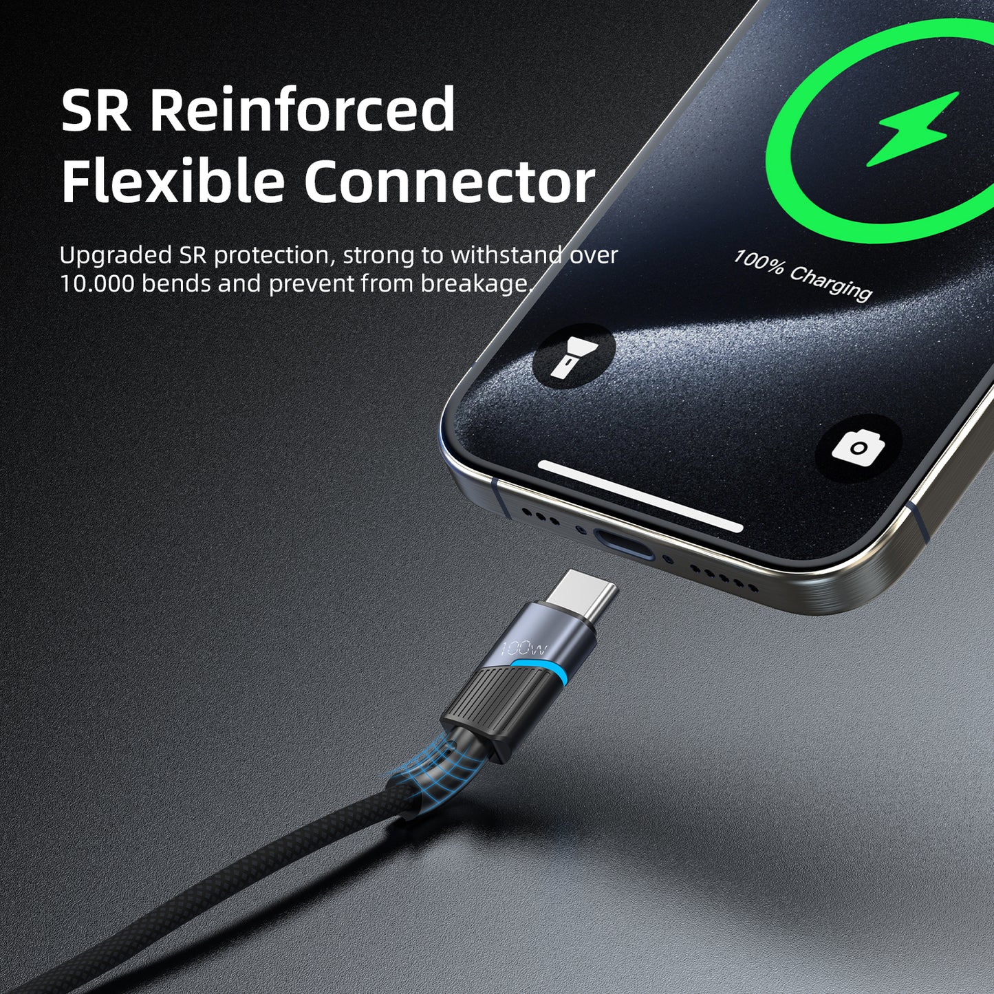 Vyvylabs Superb Series Fast Charging Cable Type-C to Type-C 100W 1M