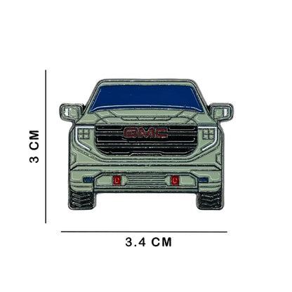 Sticky Metal Badge - GMC Gray