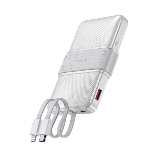 Vyvylabs Creamy Power Bank 10000mAh 20W With Dual Cable C+L - White