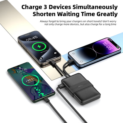 Vyvylabs Creamy Power Bank 10000mAh 20W With Dual Cable C+L - White
