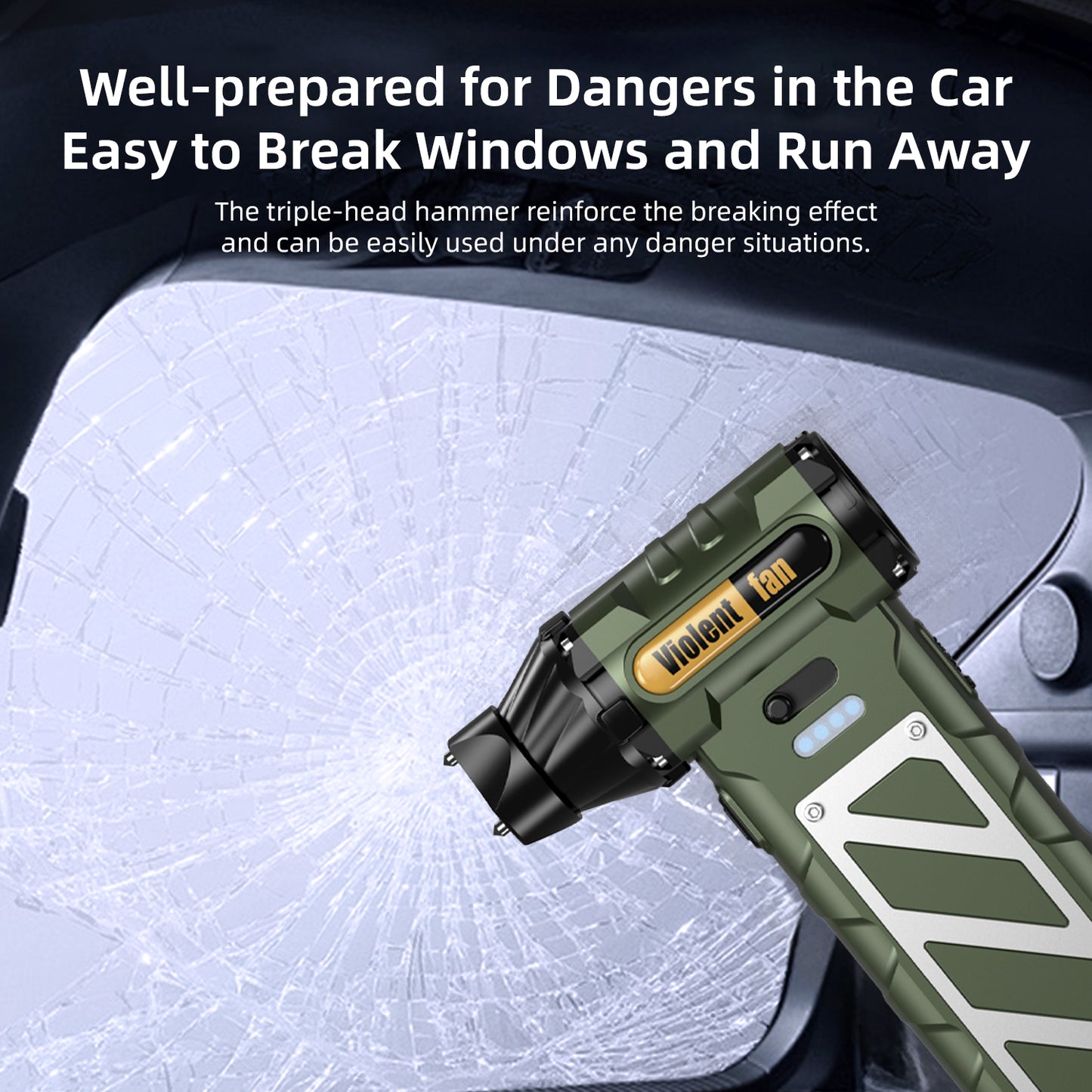 Vyvylabs Vortex Stormer Outdoor Violent Fan Window breaking - Belt Cutting