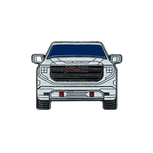 Sticky Metal Badge - GMC White