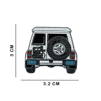 Sticky Metal Badge - Nissan Patrol White